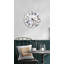 Horloge murale Terrazzo, motif de pierre mauve, art moderne en verre trempé, montre ronde en mosaïque, cadeau de pendaison de crémaillère unique, décoration intérieure silencieuse-485530949-485530962