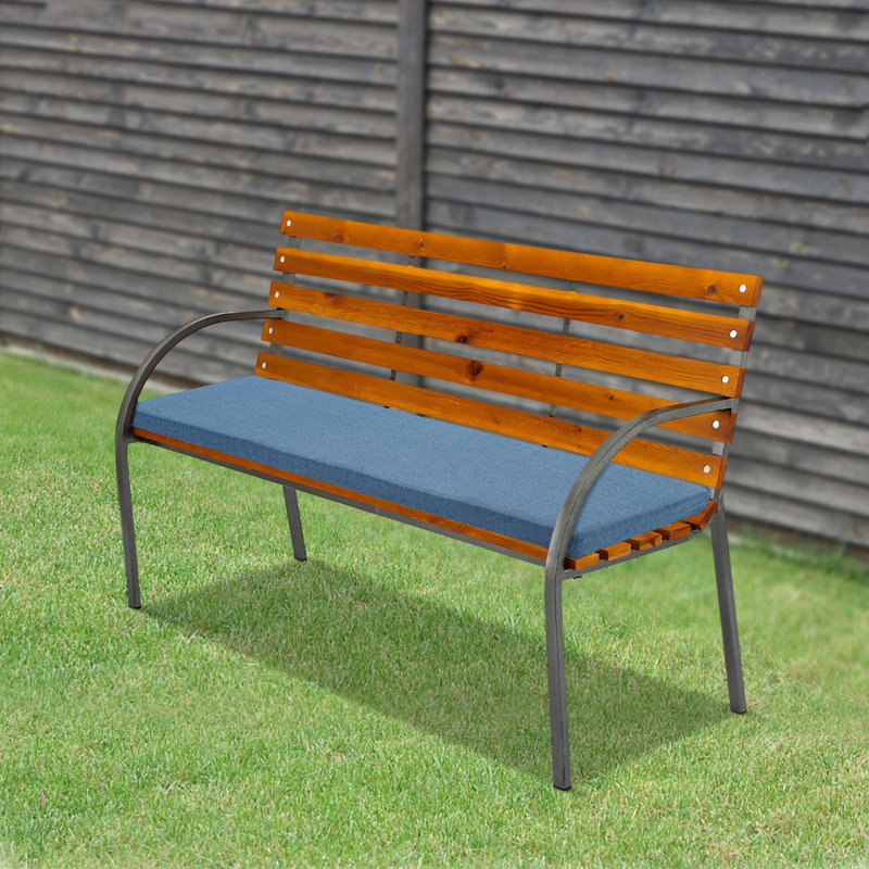 Outdoor Bench Seat Cushion, 48" x 18", Blue