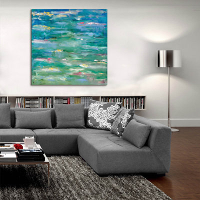  'Homage To Monet' by Meredith Howse Acrylic Glass Wall Art, 36" x 36"