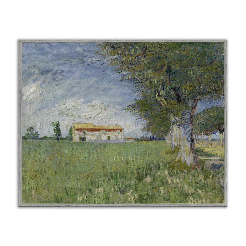 «Van Gogh Farmhouse in Corn», art giclé par one1000paintings, Estampe numérique Farmhouse, H 11 po x l 14 po