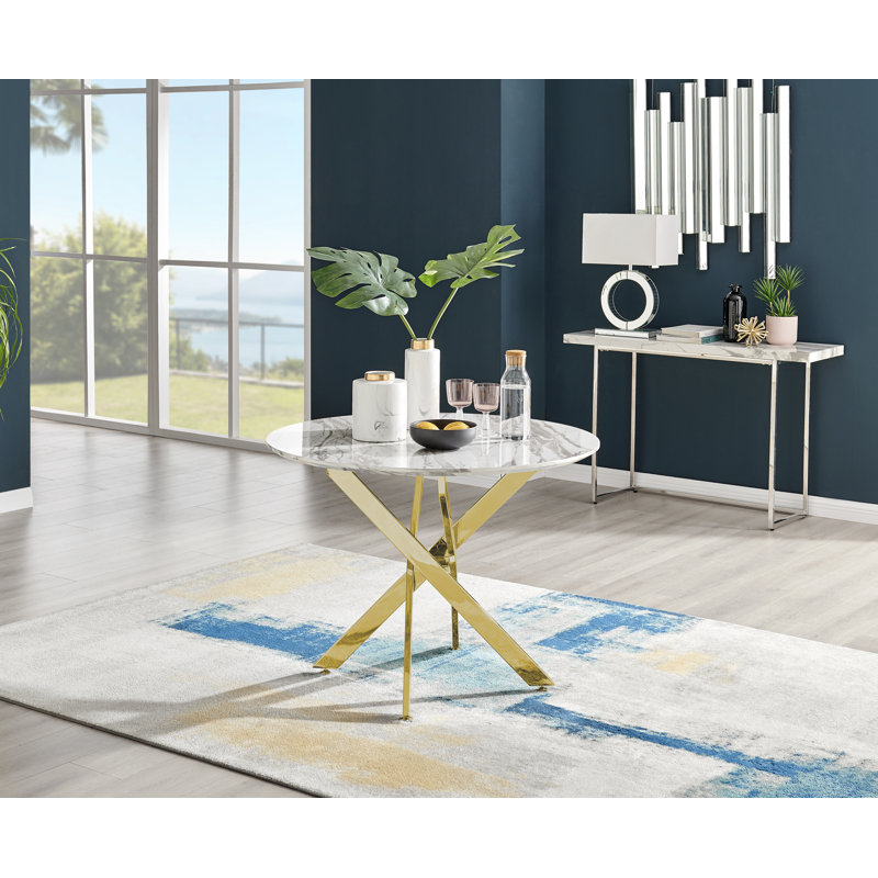 Table de salle à manger Tierra, Doré, L 39,4 po x l 39,4 po