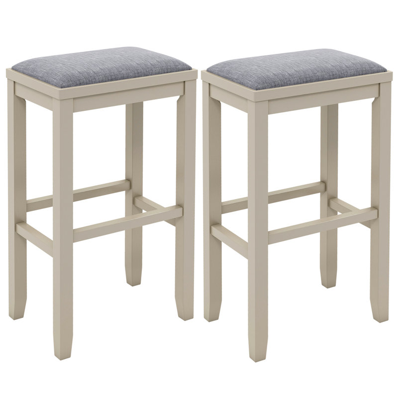 Tabouret de bar et de comptoir Bruceville, Blanc, Tabouret de bar (siège d'une hauteur de 31 po)