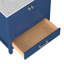 Meuble-lavabo autoportant de 30 pouces avec cadre en bois massif bleu, lavabo, tiroirs à fermeture en douceur, élégant et pour