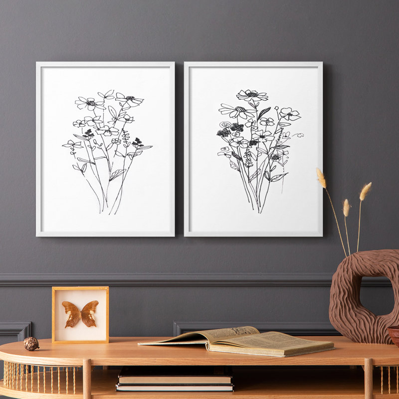 Farmhouse Plants I-Premium, reproduction encadrée - prête à être accrochée - aucun clou requis - aucun clou requis, Blanc