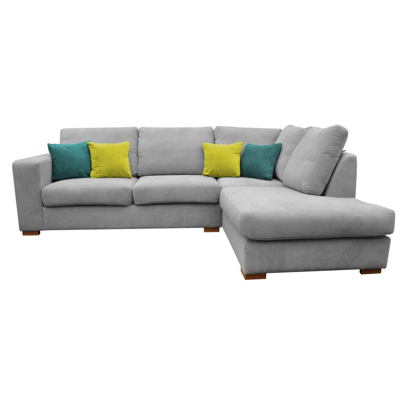 Isobe Corner Sofa, Silver, Right Hand Facing