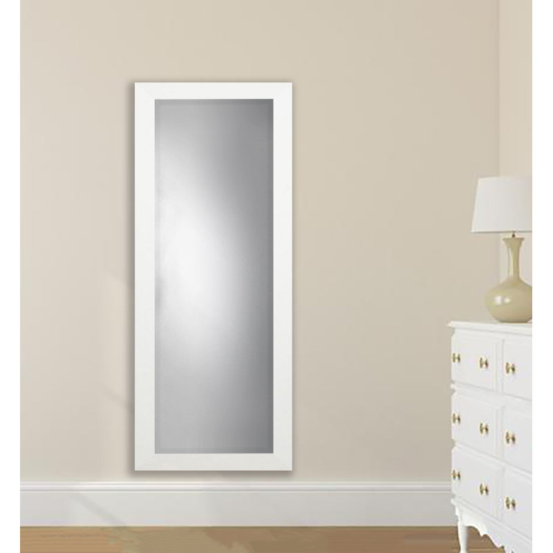 Miroir pleine grandeur Henslee, Blanc satiné, H 63,5 po x l 25,5 po