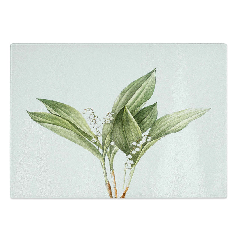 Glass Lily of The Valley by Pierre-Joseph Redoute Chopping Board, 39 cm W x 28.5 cm L