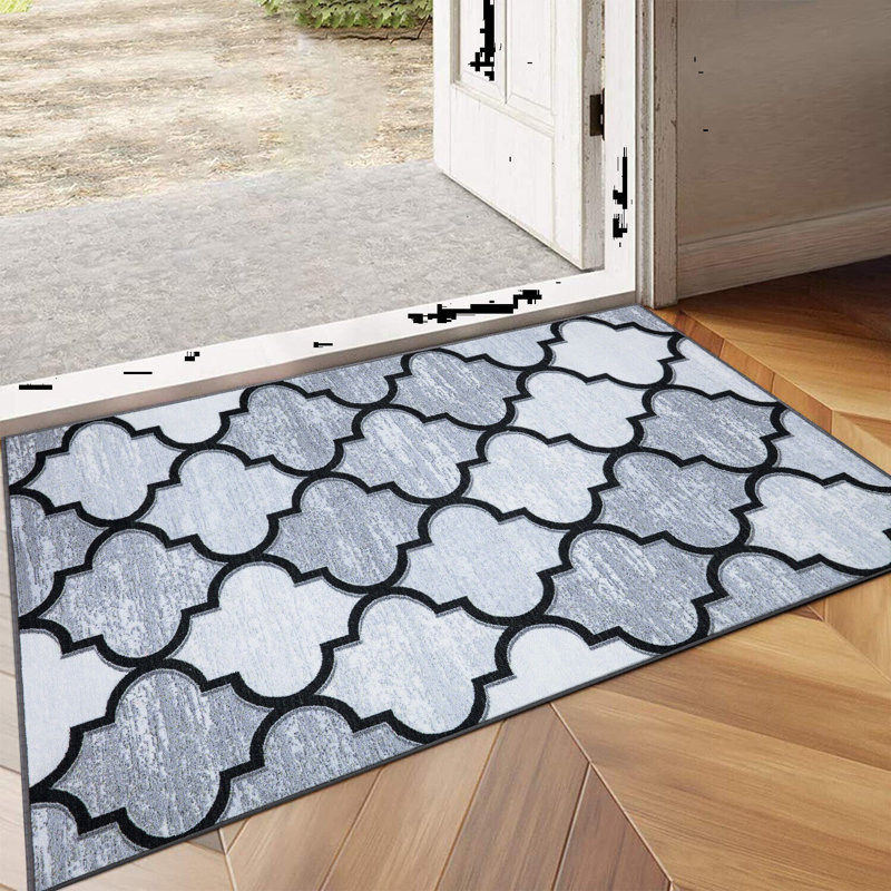 Adonna Non-Slip Indoor Doormat, 50cm W  x 80cm L, Grey
