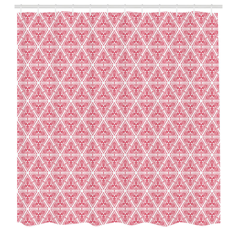 Ensemble de rideau de douche + crochets, Blanc marron, H 69 po x l 70 po