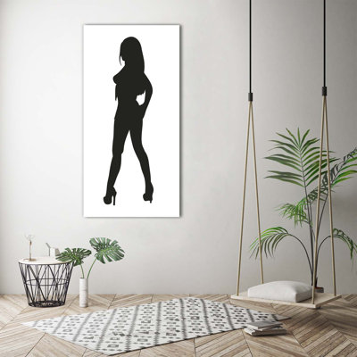 Silhouette Of A Woman - Wrapped Canvas Print