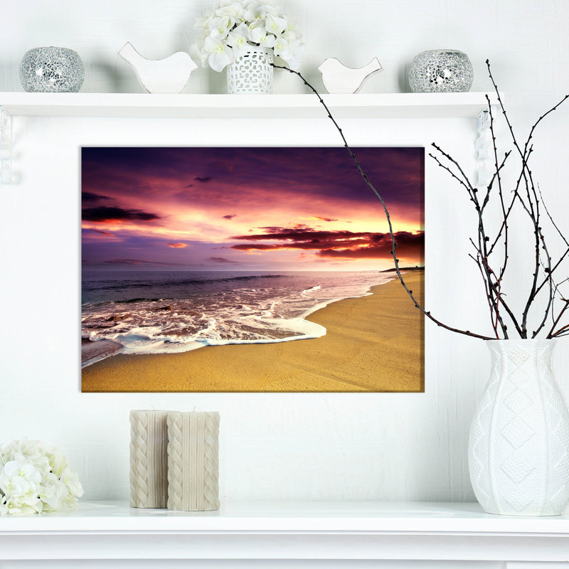 «Pink and Purple Clouds at Sunset», reproduction de photo sur toile tendue, H 20 po x l 20 po x P 1 po