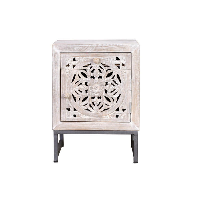 Lesterny 40cm W Solid Wood Bedside Table