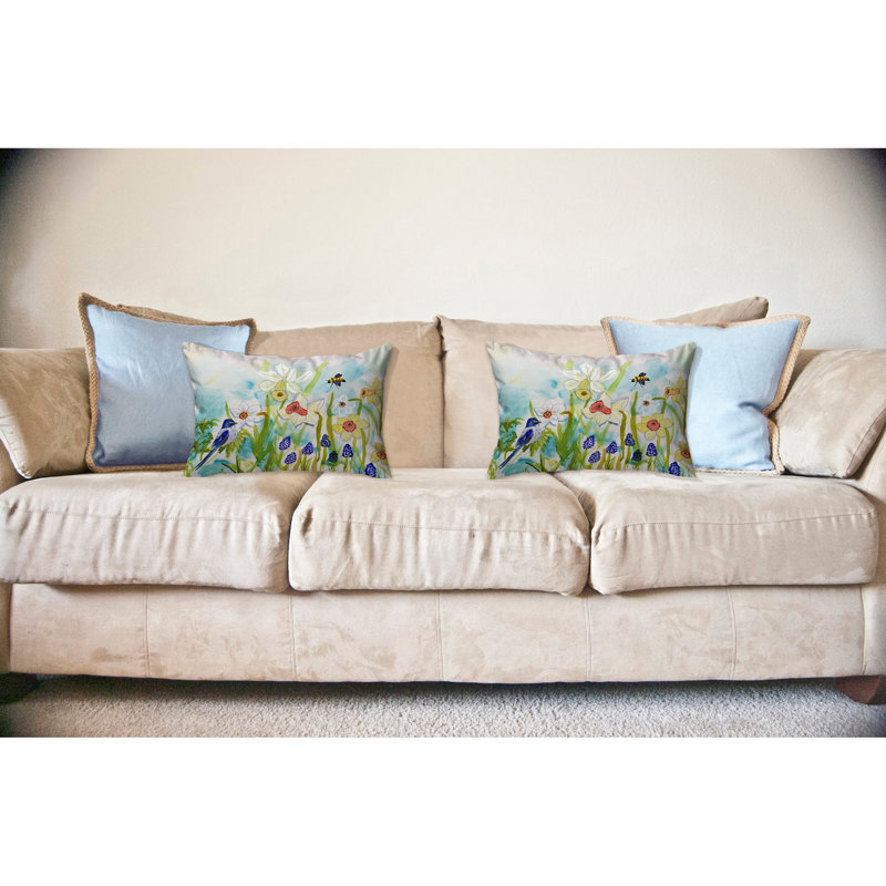 Coussin intérieur / extérieur Bird and Daffodils