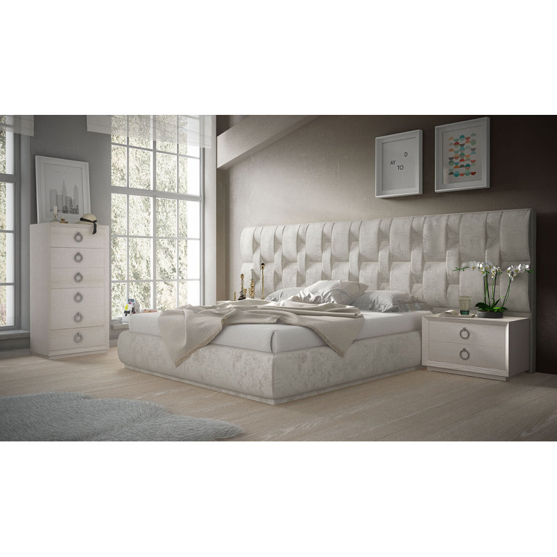 Annalya Upholstered Panel Bed, Queen