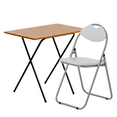 Harbour Housewares - Wooden Folding Desk & Chair Set