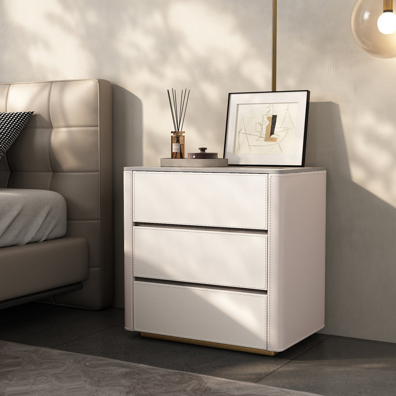 Nightstands, White/Gold