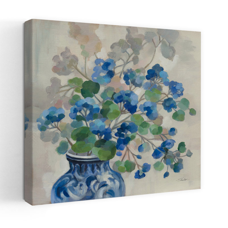 Fenêtre printanière, art floral contemporain, H 18 po x l 18 po