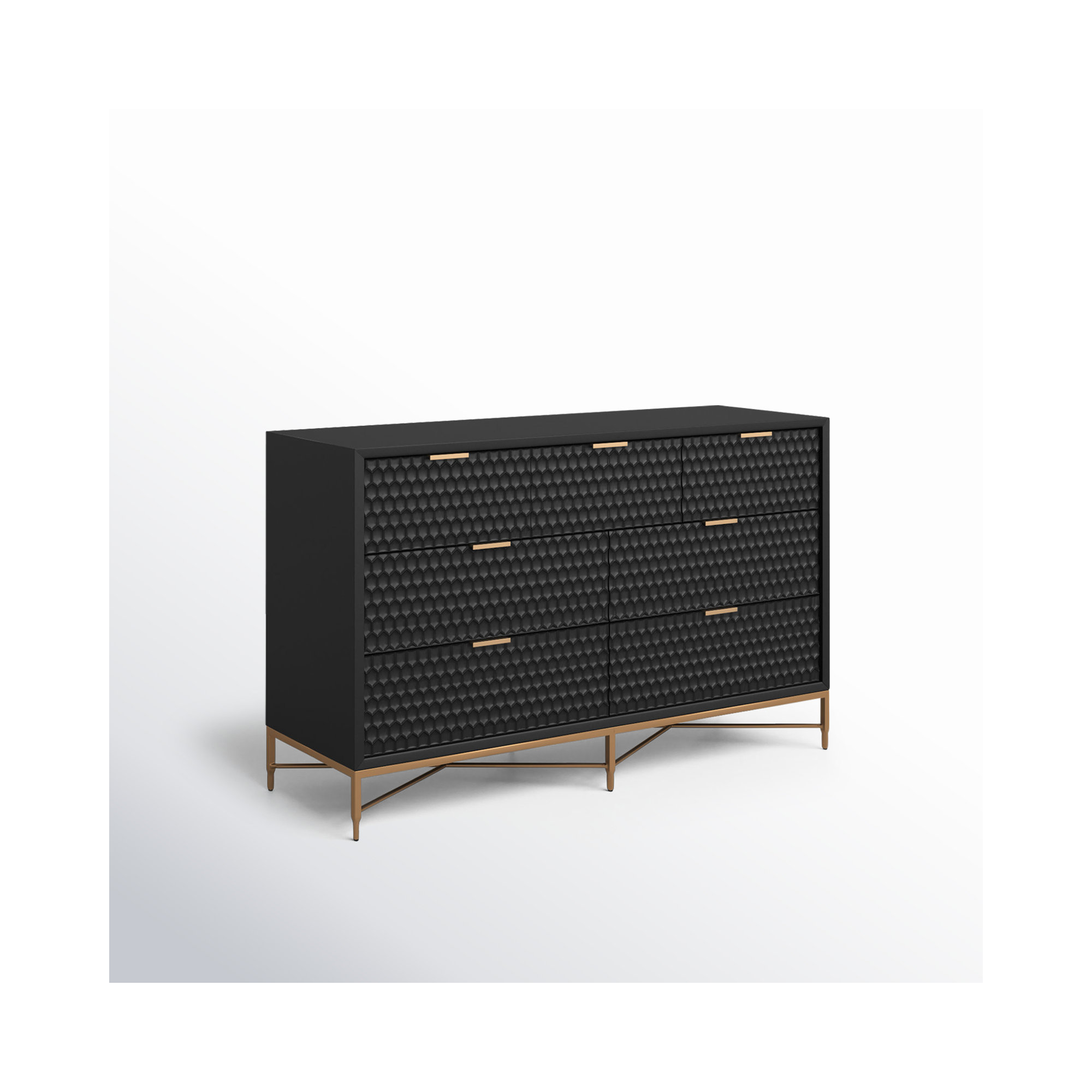 Capra 7 - Drawer Double Dresser, Black