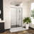 Shower Door 48" W x 76"H Semi-Frameless Bypass Sliding Shower Enclosure, 3/8 in. (8mm), Chrome