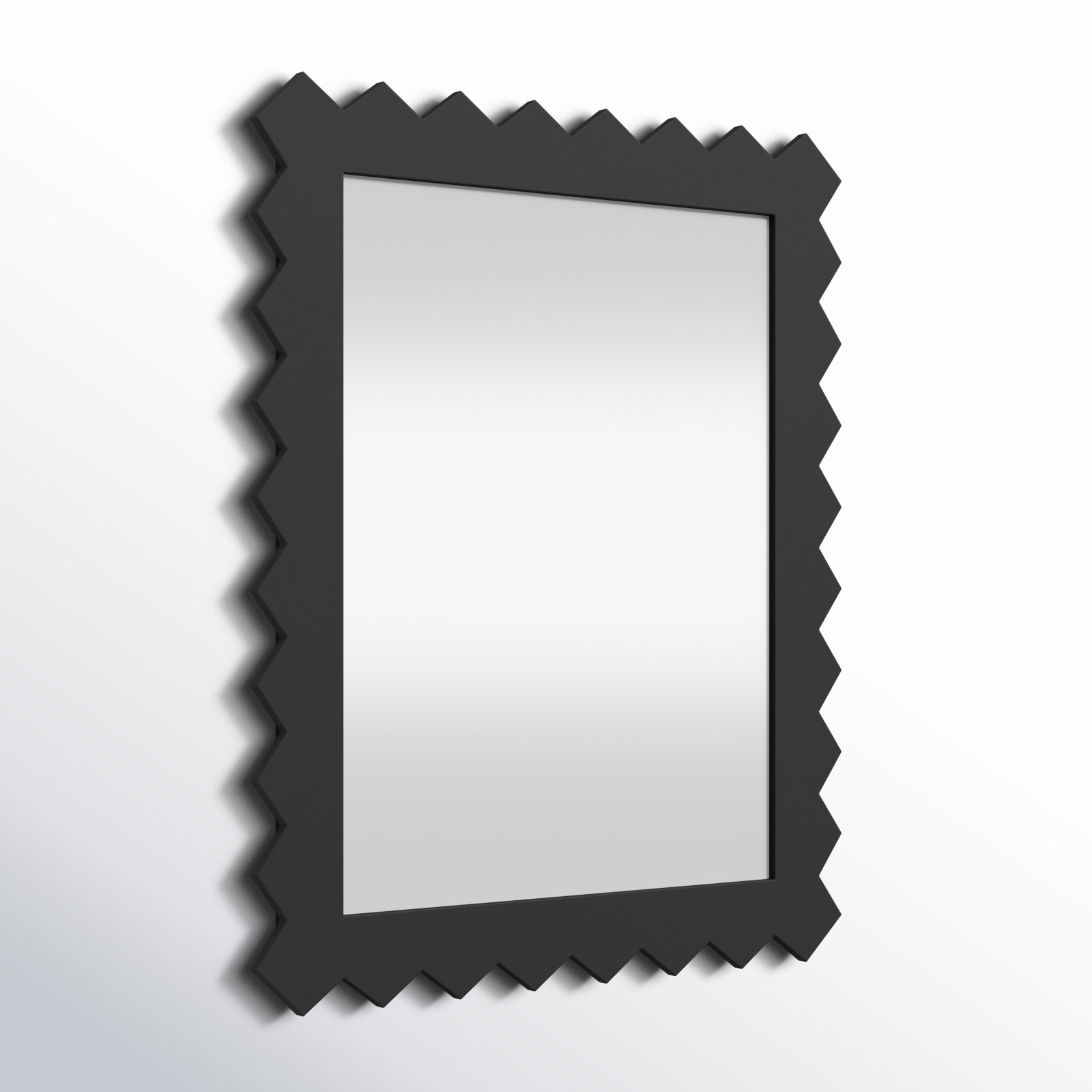 Nell Rectangle Wall Mirror, Black