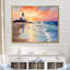 Orange coucher de soleil sur la plage, phare de la sérénité II - art mural plage-1923054823-1923054877