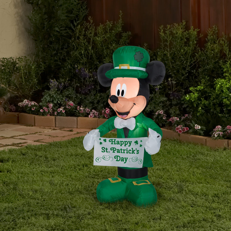 Décoration gonflable Mickey Mouse Disney de la Saint-Patrick