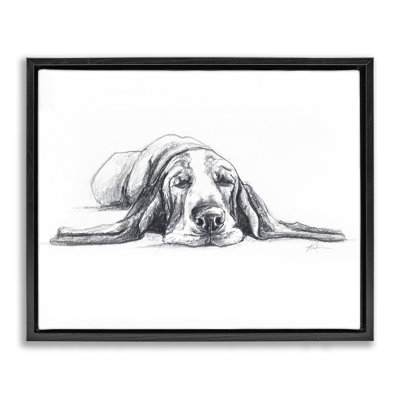  Art mural sur toile, "Bloodhound Pup Naptime" par Lindsay Kivi Fine Art