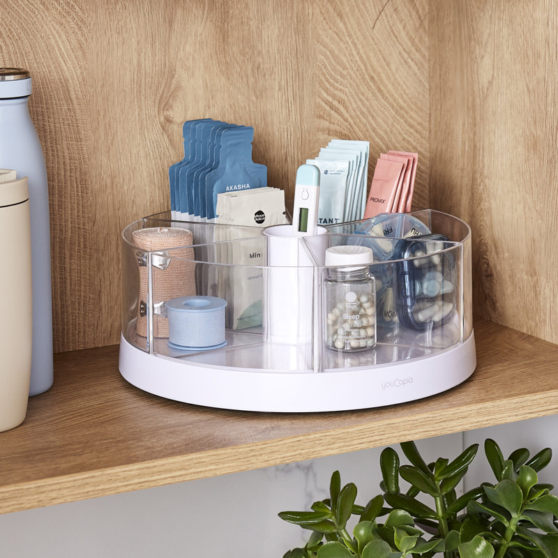 Organisateur de plateau tournant avec 6 bacs YouCopia SmoothSpin