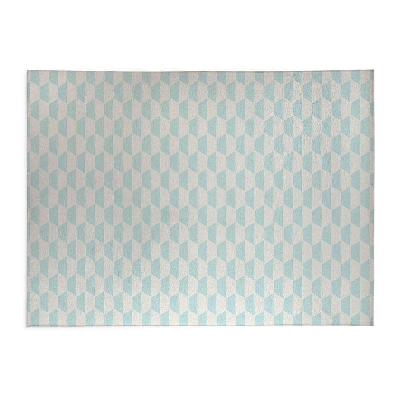 Tapis de bureau léger Hex, L 5 pi x L 3 pi, Ivoire/gris anthracite