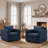 34.2" Wide Upholstered Swivel Accent Armchair-305298279