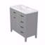 Armoire de salle de bain 36 po avec lavabo 36 po, gris-890156009