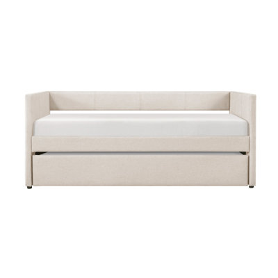Faux Leather Upholstered Daybed with Trundle by Hokku Designs