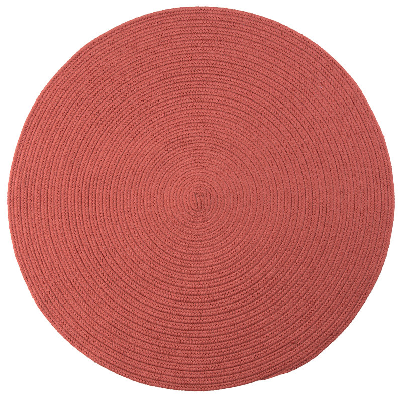 Tapis terre cuite Abygale, Rond 9 pi