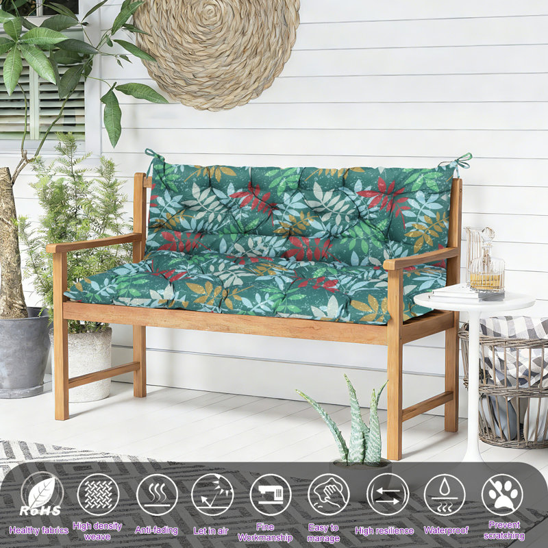 Coussins de balancelle avec dossier, coussin d'extérieur imperméable de 4 po d'épaisseur, coussin seulement