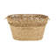 Panier de rangement ovale tissé à la main Elbson Cole and Grey Seagrass