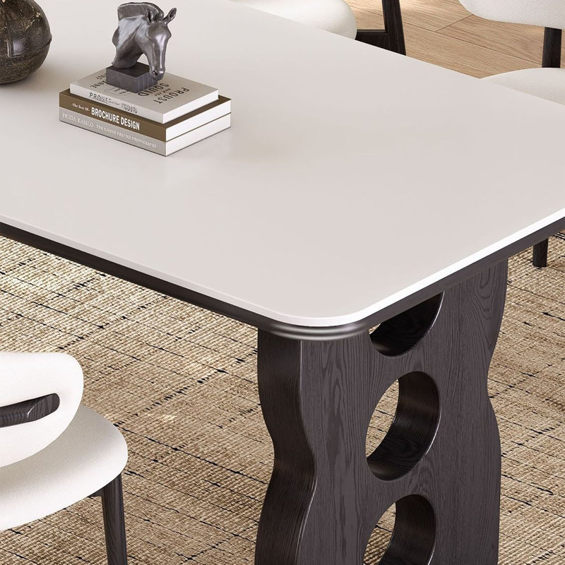 Table en bois fritté Nordic, 29.5" H x 55.1" W x 31.5" D