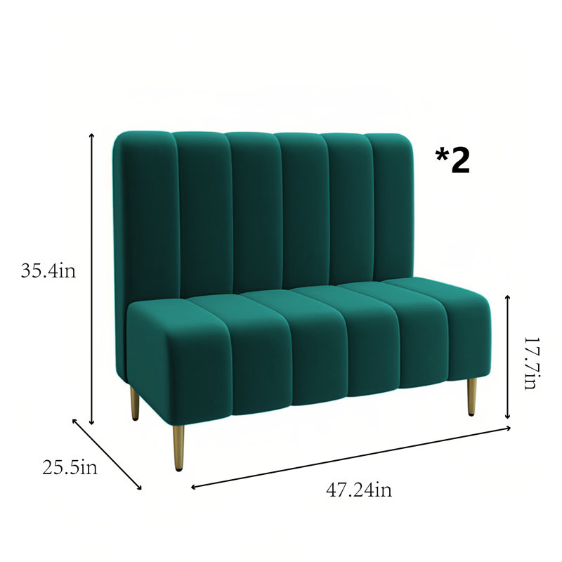 Ensemble de cabine double en velours doux