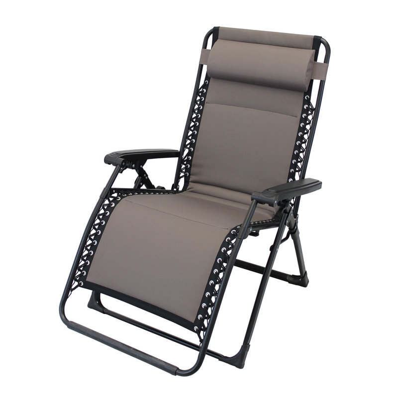 Ardell Folding Deck Chair, Grey