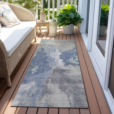 Tapis intérieur / extérieur Theodara Denim