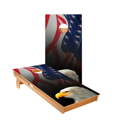 Cloth American Flag With Eagle Star Cornhole Boards