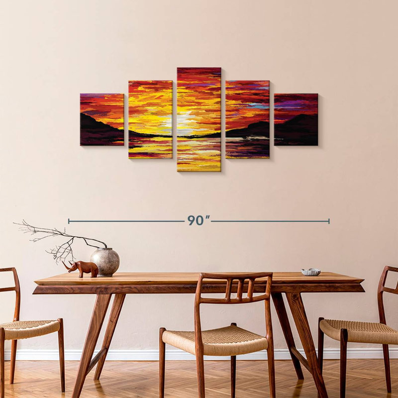 Acrylique Haleyville Sunset, H 36 po x l 80 po