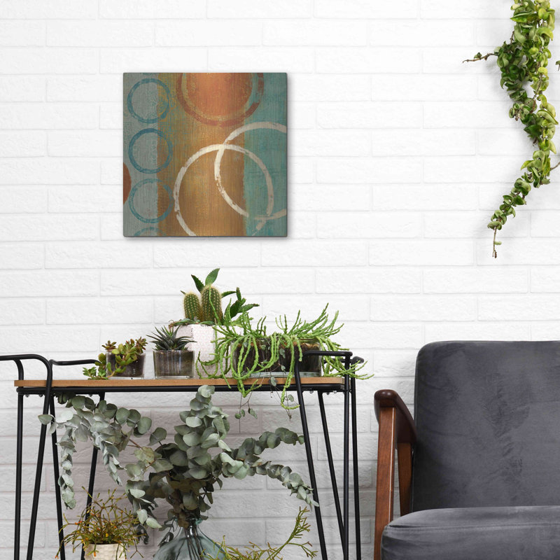 «Wrought Studio ™», "Abstract of Circles" par Studio Mousseau, art mural en métal, 36 po x 36 po, H 12 po x l 12 po