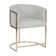 Skye Button Back Metal Frame Chair
