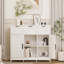 Armoire en bois avec 3 tiroirs, 2 portes et 3 tablettes réglables - Rangement polyvalent pour le salon, la chambre à coucher et la salle de bain