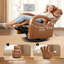 Fauteuil inclinable électrique en cuir fleur à 270 degrés (ensemble de 2)-1558152625
