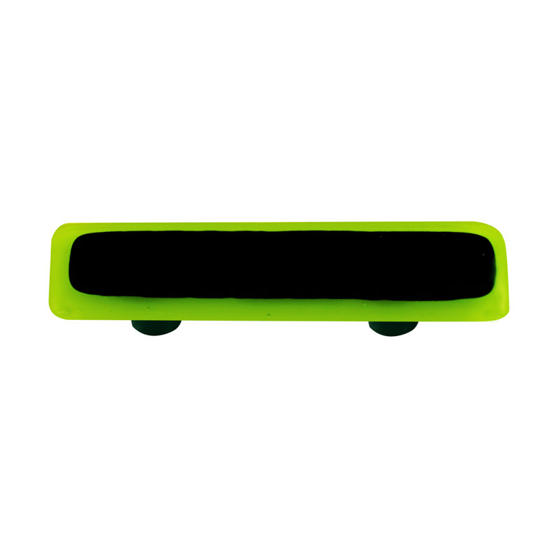 Poignée barre 3 po Borders, Noir / vert printemps