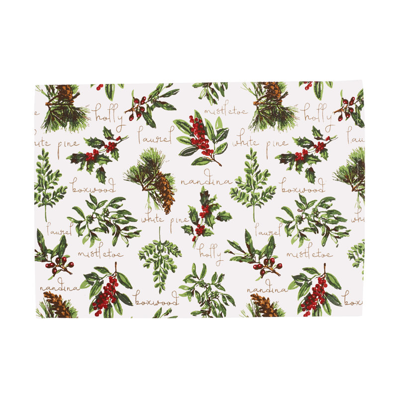 Floral 100% Cotton Christmas Tablecloth