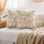 Housses de coussin décoratif en chenille 18 x 18 po, motif floral touffeté-130915542