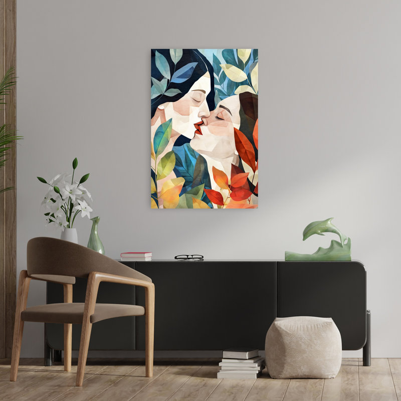 Art mural romantique automne romantique coloré, H 36 po x l 24 po