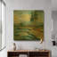 «Early Spring Landscape II» par Silvia Vassileva, art mural en métal doré, 24 po x 24 po-1586520024